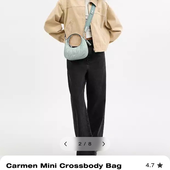Coach Mint Green Quilted Crossbody Bag - Picture 3 of 6